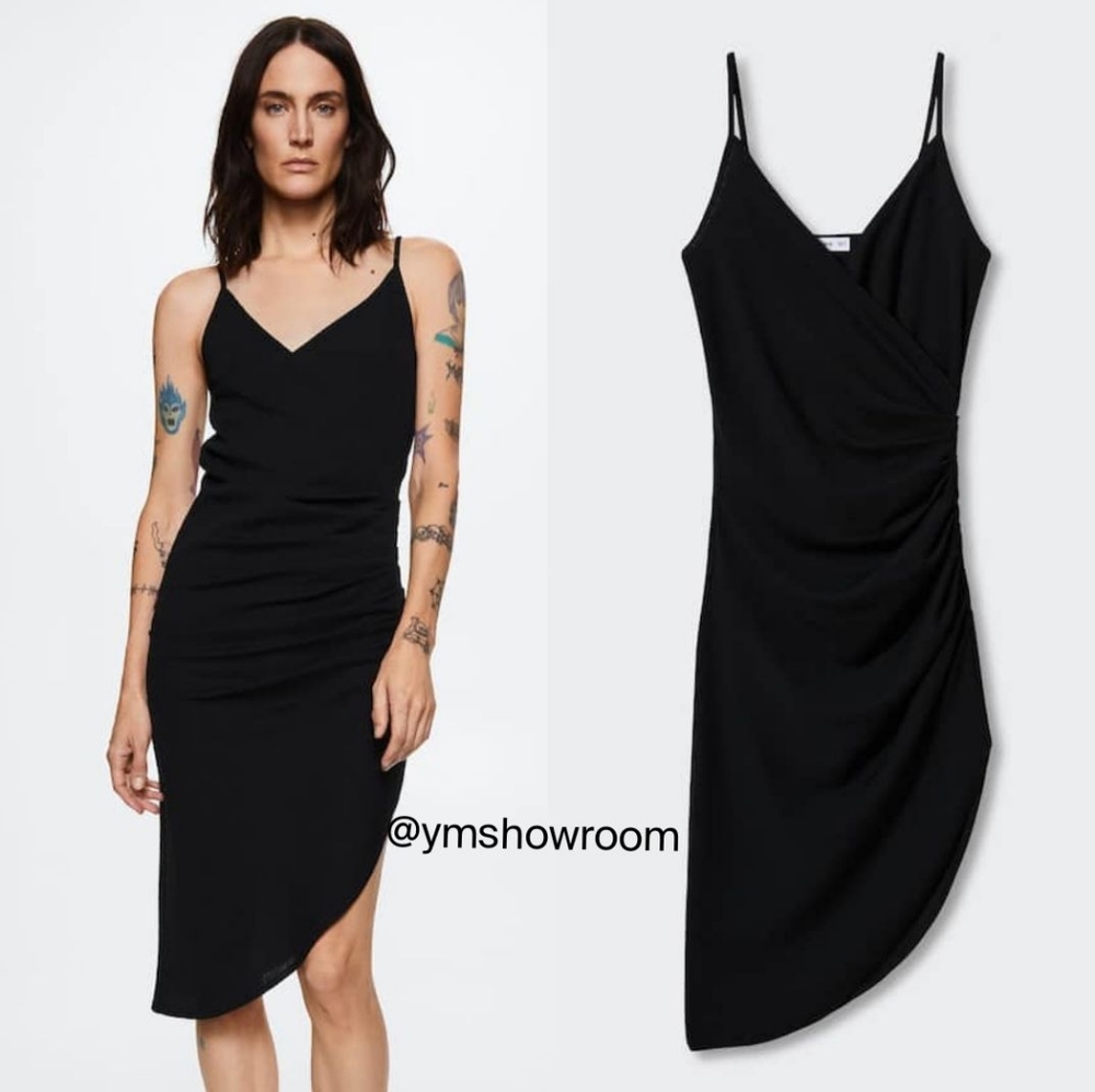 🔥Last 1🔥MANGO Ruched detail dress